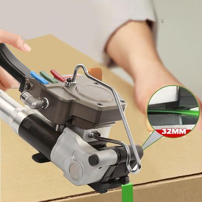 شراء CE 6000N أداة ربط المواد البلاستيكية النيوماتيكية مربع ربط آلة ربط 32mm PET ربط البليت المحمول online manufacture